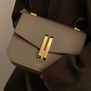 Evening Bags Demellier British minority Tofu Bag Women's 2022 new fashion leather one shoulder cross body small square bag dfdf 2396