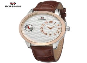 Forsining Obscure Design Mens Watches Luxury Automatic Watch Small Dial Second Hand Display Fashion Mechanical Clock Men SLZe411784173444