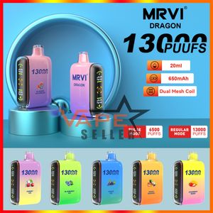 Original Geek Bar Pulse MRVI Dragon 13000 Puffs Vapes Disposable Puff 15000 With Two Modes Full Screen Display 20ml E Juice Pod E Cigarette Puff 20k