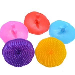 Nova 1/3pcs de couro cabeludo lavar cabelo escova de cabelo massagem pente de pente corporal massagem escova de cabelo pente de banho de banho macia banho de banho de banho pincel para massagem de escalpe