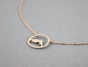 Rose Gold Range Mountain Necklace Women Simple Jewelry Bridesmaid Gift Stainless Steel Choker Circle Pendant Collare Femme 20201058218