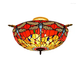 Ceiling Lights Led Price Modern Light Box Pendant Brass Fixture Creative Tiffany Retro Dragonfly Lamp