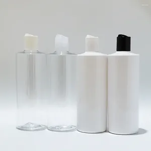 Speicherflaschen 1PCS 400 ml leere Haustier -Reiseflasche mit Plastikscheiben -Top -Kappe Presse für Familienöl DIY Spa Kosmetische Behälter