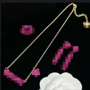 Ny Fashion Basilisk Medusa harts halsband hängar armband studörhänge set mässing färg emaljplätering damer designer smycken gåva 2923