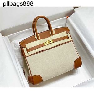 Women Handbag Brknns Swift Leather Handswen 7a Handsewn Leater Leather Swift 25cm Villine Light Luxury Diamond Brownqq