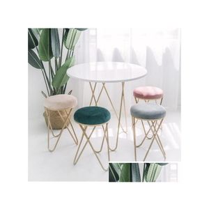 Мебель для гостиной Железное искусство Косметическая скамейка для заправки - Nordic Design Restaurant Dofa Teable Table and Stool Set ins Creative Shoe Dhlxv