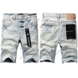 Hight Quality Embroidery Jean Denim Trousers PURPLE Brand Designer Jeans Shorts Men Pants Purple Jeans Shorts Summer Mens Purple Denim Shorts 797