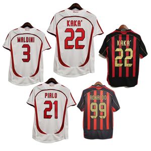 2006-2007 Ac Retro shirts Classic jersey, high-quality short top, branded sports shirt, adult and children's brand T-shirt jacket Classic 06-07 Nostalgic Football