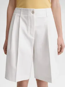 Pantaloncini da donna a pieghe dritte bianche o nere casual 2024 Summer Ladies Single Shorted Cotton Pants