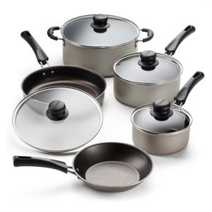 Cookware Sets 9-Piece Non-Stick Set Champagne