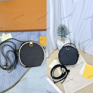 Designer de luxo boite capeau bolsa redonda de couro de um ombro para mulheres para mulheres crianças bolsas embreagens bolsas de câmera bolsa de maquiagem bolsa de carteira