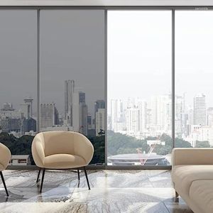 Window Stickers Grey Silver Sun Blocking Film One Way Reflective Privacy Tint Self-Adhesive Decal Heat Control Glass