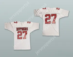 Custom eine Namensnummer Herren Jugend/Kinder Rutgers 27 White Football Trikot Top S-6xl