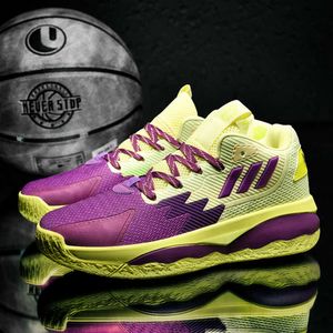 2024 Summer Nuovi scarpe da basket da basket di combattimento anti-slip traspirante Lilla di 8 ° Generazione ha un suono H511-115