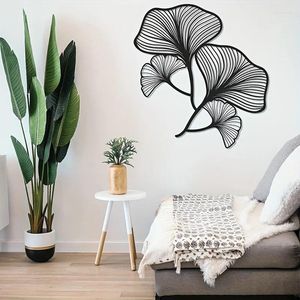 Dekorative Figuren Metall Blumendekoration Ginkgo Blatt Zeichen natürliche moderne Wanddekoration Raum lebende Kindergarten Schlafzimmer