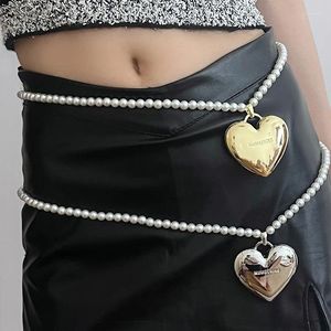 channel cclies Belts Metal Love Pearl Belt With Skirts And Pants Versatile Sexy Body Chain Waist For Women 2024 Designer Jewelry Gift