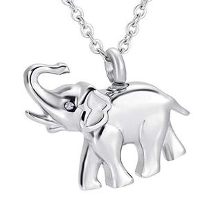 Memorial Keepsake Urn Pendant Cremation Ash Urn Charm Necklace Jewelry Stainless Steel Cute Elephant Memory Locket dad and mom4326406