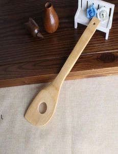 Bamboo Spoon Spatula 6 Estilos portáteis de utensílios de madeira portátil Turners de cozinha com fenda Shovels RRD134396355627