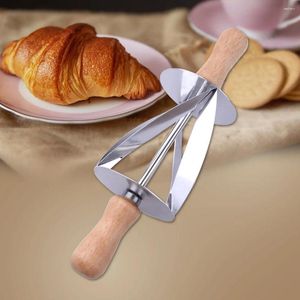 Ferramentas de panificação LETAOSK 304 Croissant de aço inoxidável Rolling Pin Pin PinSear Pão Ferramenta Diy Slicer DIY