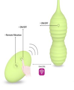 Himall Silicone Kegel Ball vaginal Exercício apertado Love Egg Vibrador Remote Control Geisha Ben Wa Produtos Toys Sex