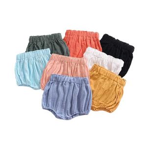 Shorts 0-6 years baby clothing summer girls shorts newborn diaper cover baby plain casual clothing children Bloomer d240510