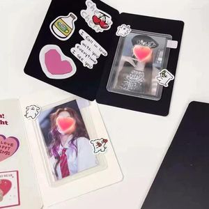 Frames 10pcs Ins Pocard Binder Fold Blank Cardboard Diy Po Greeting Cards Protector Holder Sleeves