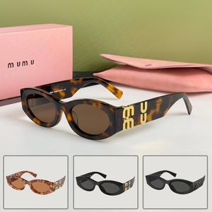 Miui Designer Sunglasses for Woman Oval Frame Mirror Mui Mui SunglassesデザイナーサングラスSMU 11W