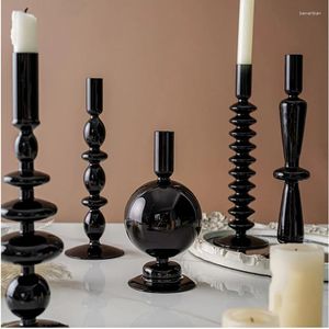 Titulares de velas para decoração de casa Centro de peças de casamento moderno decoração de mesa de castelista titular