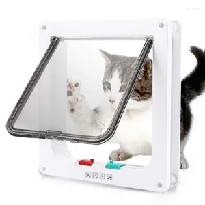 Transportadores de gatos Porta de duas maneiras para os gatos de estimação entrarem e sair do exterior do cão doméstico 4 modos travando a parede da janela adequada