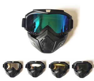 Winter Sport Ski Goggle Face Mask Removable Pó Respiração Filtração de Motocross Motocross Snowboard Óculos de neve de neve8443715