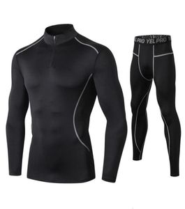 Высокий воротник Winter Thermo Men Long Johns Thermal Clothing Rashgard Kit Sport Compression Rowear21994547337691