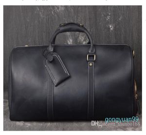 50 55 cm de embalagem externa de duffel couro genuíno women039s e MEN039s bolsa de viagem Bag Duffle Bag2417255