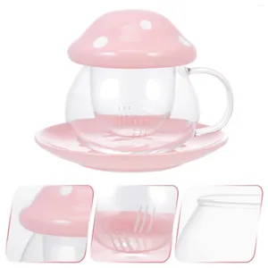 Canecas cogumas copos de copo de escritório bebendo chá caneca infuser home suprimento leite prático delicado vidro de café expresso de água