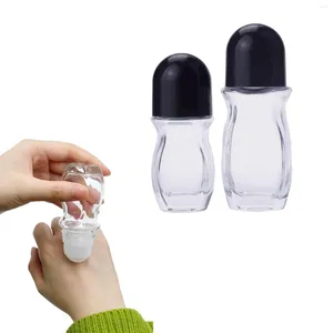 Lagerflaschen 30 ml/50 ml Glasrolle auf Flasche wiederverwendbare Haushaltsöle Parfüm Split -Reise -Sets mit Abdeckung