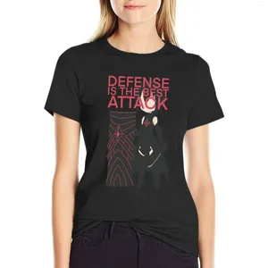 Polos da donna Bofuri Personaggi anime Maple Quotes Defence is the Attack T-shirt vestiti carini magliette divertenti per donne