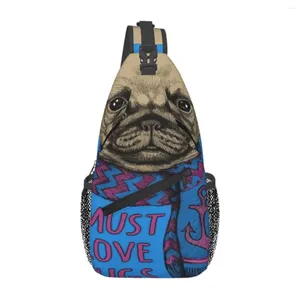 Duffel Bags Must Love Pugs Chest Bag Personalized With Zipper Mesh Gift Nice Multi-Style