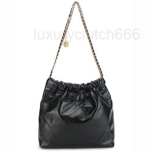 CH Leather Pres Bag CC Tote Vintage Vintage Bag Bag Bag Designer مصممة كبيرة من الجلد 22bag حقيبة القمامة القابض أكياس الكتف