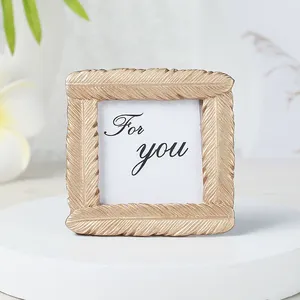 Frames 8 8Cm Gold Resin Feather Po Frame Party Wedding Desktop Display Ornaments Decorative Picture