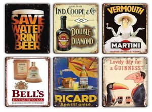 2021 Antique Coffee Beer Logo Poster Iron Painting Retro Shabby Chic Cocktail Plaque Irish Pub Cafeteria Man Cave Bar Art Stickers9481140