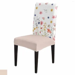 Pokrywa krzesełka Spring Ablecor Flowers Dining Spandex Okład siedziska