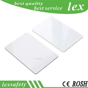 100pcs por lote fm11rf08 iso14443a 13,56mhz 1k placas plásticas cartões de chave de plástico transparente em branco PVC Comum White RFID Proximity Smart Card