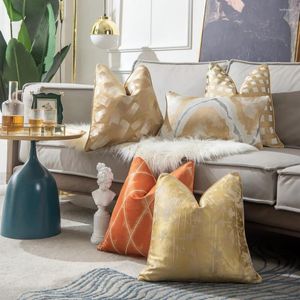 Pillow Desinger Luxury Cover For Sofa Splicing Geometry Velvet Pillowcase Home And Bed 1pc White Black Gold Decor