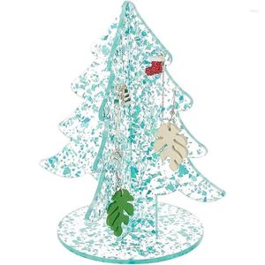 Decorative Plates 1 Set Turquoise Stud Earring Holder Display Tree Stands Jewelry Organizer Storage For Women Retail Show