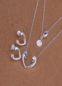 Whole lowest Christmas gift 925 Sterling Silver Fashion NecklaceEarrings set QS1188260974