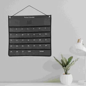 Storage Bags Wall Hanging Calendar Bag Monthly Pocket Pendant Pouch House Decorations For Home