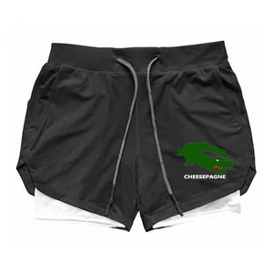 Jogger Męska marka Black Shorts 2 w 1 podwójna warstwa szorty Szybkie suszenie oddychające na siłowni bieganie do koszykówki szorty na plażę spodni