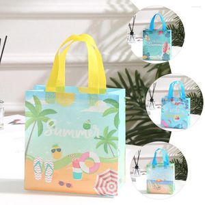 Förvaringspåsar tropiska goodie gynnar väskor. Behandla Tote för Luau Beach Shopping Gifts Non-Woven Handbags Hawaiian Party