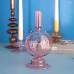 Candle Holders Stylish Vase Nordic Party Candlestick Stand Glass Wedding For Home Decoration