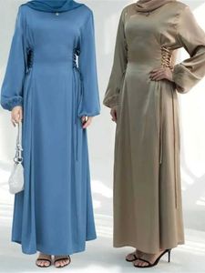 Ethnic Clothing Ramadan Shimmer Satin Abaya Dubai Luxury 2024 Muslim Kaftan Dress Abayas For Women Ka Caftan Robe Femme Vestidos Musulmanes T240510