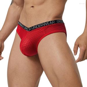 Underpants Mesh uomini sexy biancheria intima morbida traspirazione per uomo a bassa vita briefs u sara convessa comoda mutandine gay maschile OR6299 Dropship